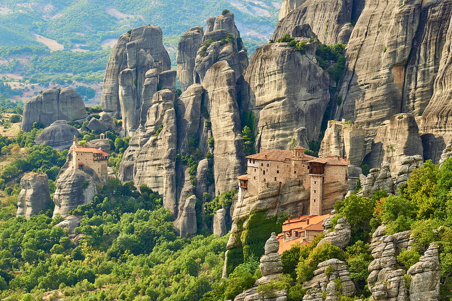 Architecture Photograph - Meteora Monastery, Greece #1 by Jan Wlodarczyk