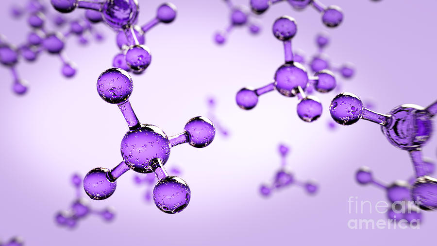 Methane Molecules #1 Photograph by Thom Leach / Science Photo Library