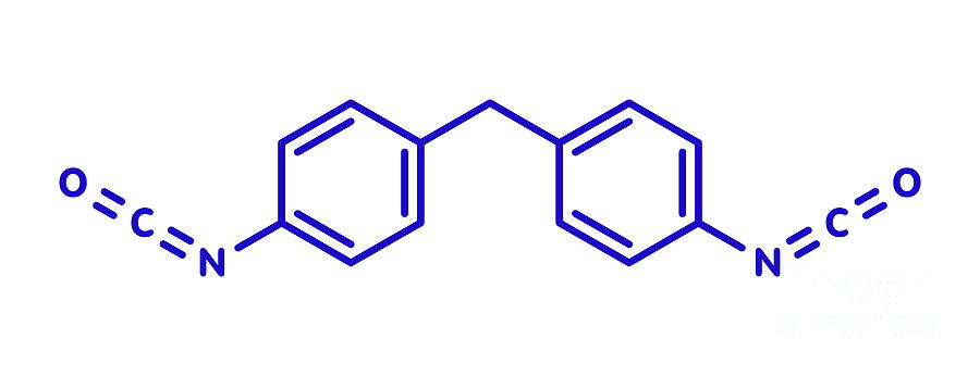 Methylene Diphenyl Diisocyanate Molecule #1 Photograph by Molekuul/science Photo Library