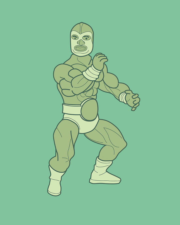 Sports Drawing - Mexican Wrestler #1 by CSA Images
