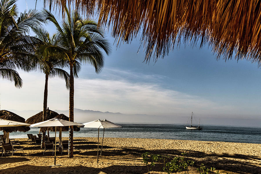 Mexico, Nayarit, Beach Scene At La Manzanilla Beach #1 Digital Art by Claudia Uripos