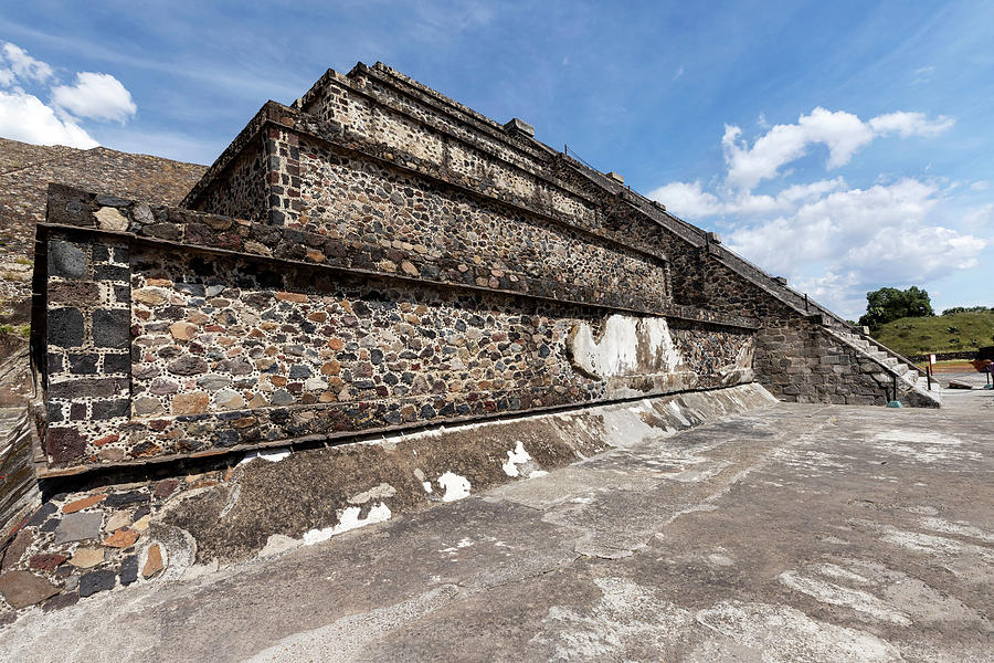 Mexico, San Juan Teotihuacan, Closeup Of Pyramid Of The Moon #1 Digital Art by Claudia Uripos