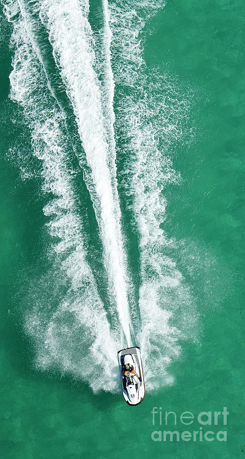 Miami Beach WaveRunner Aerial #1 Photograph by David Oppenheimer