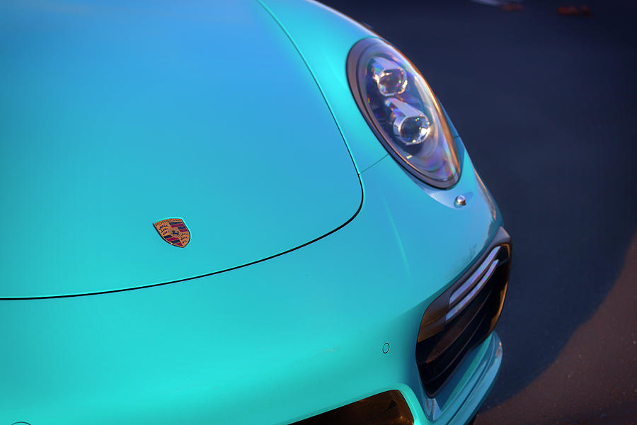 #Miami #Blue #Porsche 911 #Turbo S #Print #1 Photograph by ItzKirb Photography