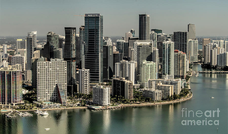 Miami Florida Cityscape Aerial Photo #2 Photograph by David Oppenheimer