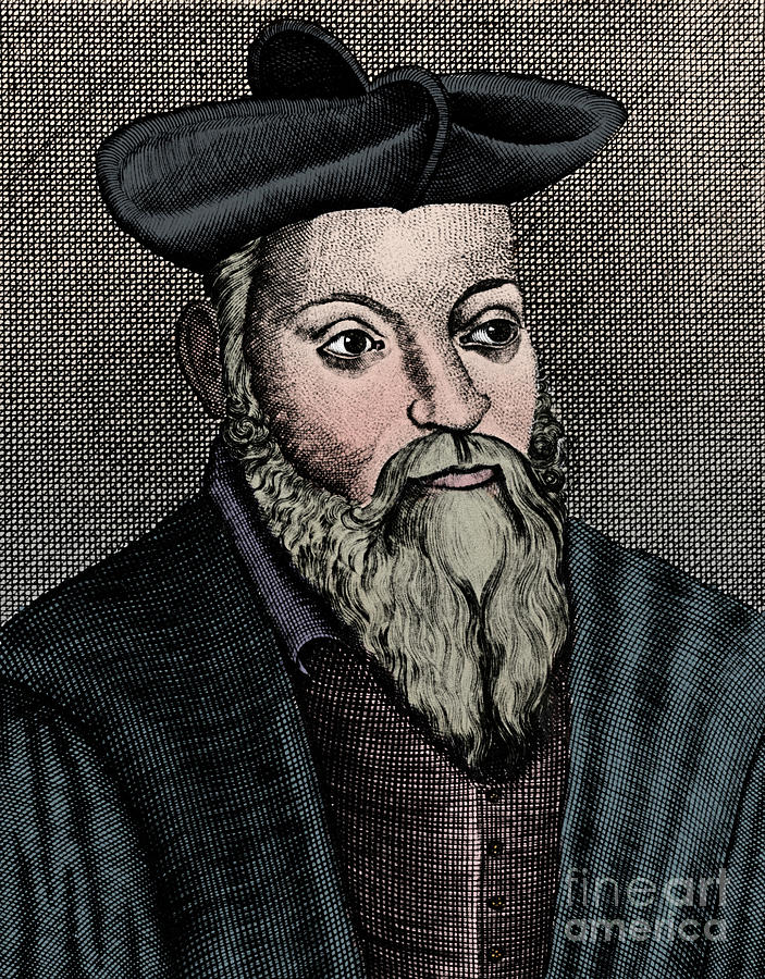 Michel Nostradamus 1503-1556 French #1 Drawing by Print Collector
