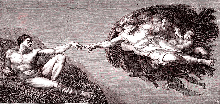 Michelangelos creation Of Adam #1 Photograph by Collection Abecasis/science Photo Library