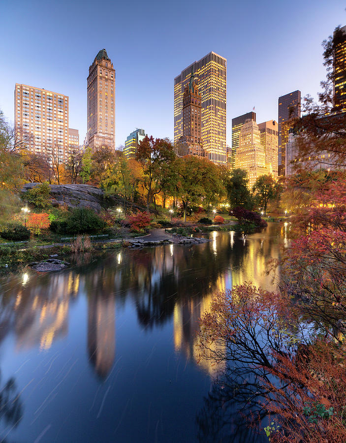Midtown Skyline, Central Park, Nyc #1 Digital Art by Luciano Gaudenzio
