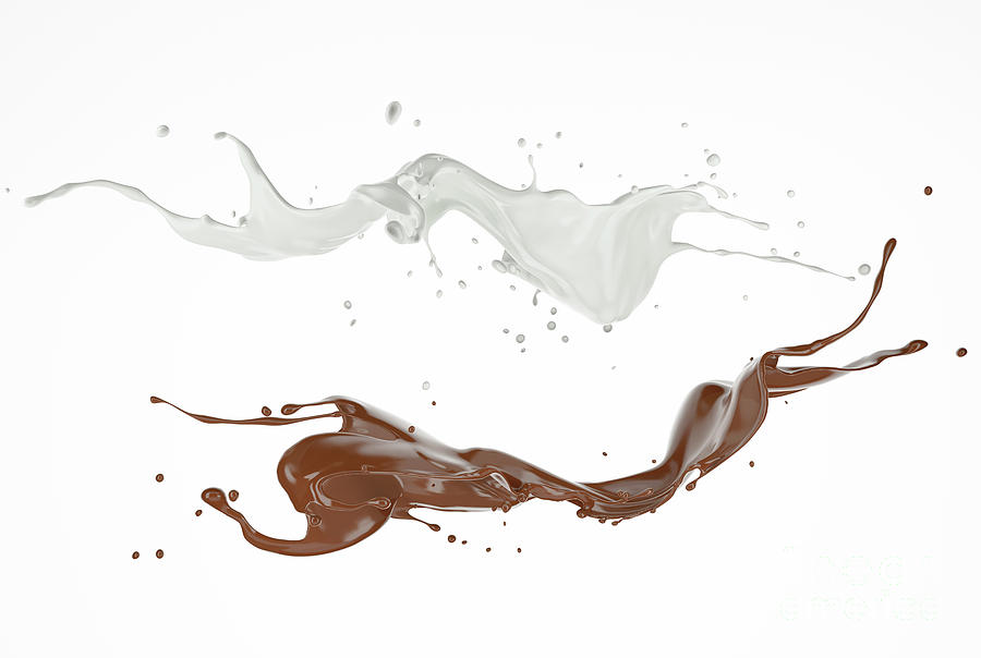 Milk And Chocolate Splashes In The Air #1 Photograph by Leonello Calvetti/science Photo Library