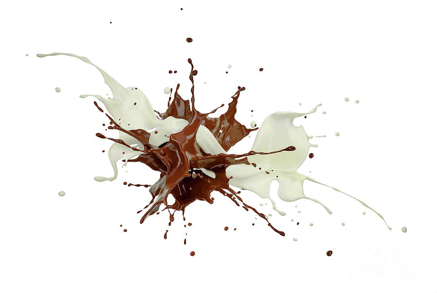 Milk And Chocolate Splashing Against Each Other #1 Photograph by Leonello Calvetti/science Photo Library
