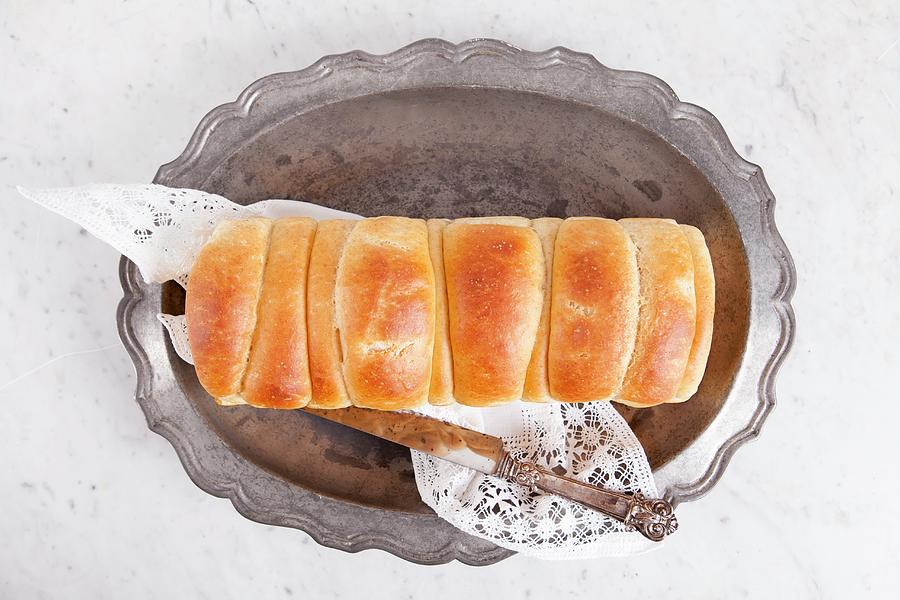 Milk Bread Rolls In The Shape Of A Loaf #1 Photograph by Elisabeth Von Plnitz-eisfeld