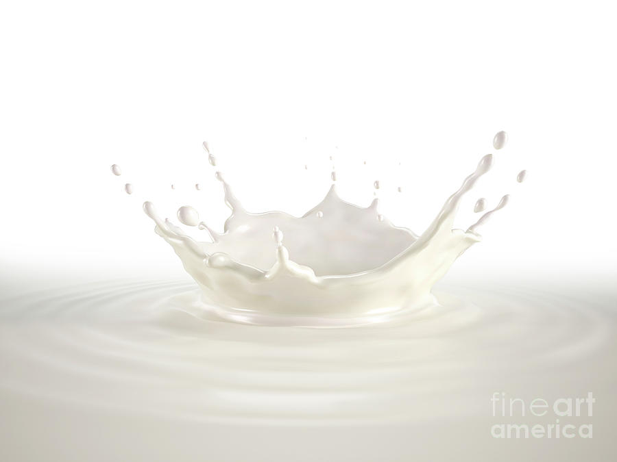 Milk Crown Splash With Ripples Photograph by Leonello Calvetti/science ...