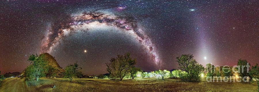 Milky Way And Zodiacal Light #1 Photograph by Juan Carlos Casado (starryearth.com)/science Photo Library