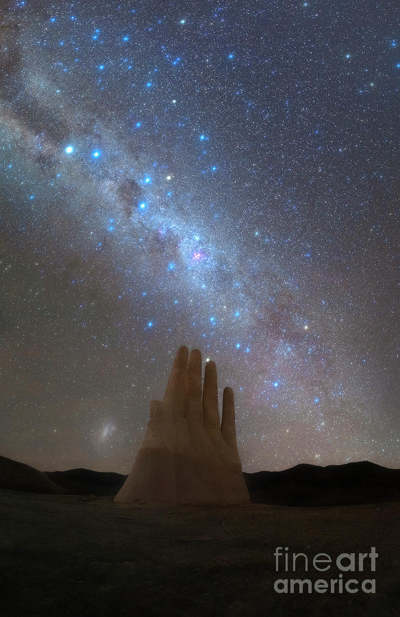 Milky Way Over Sculpture In The Atacama Desert #1 Photograph by Miguel Claro/science Photo Library