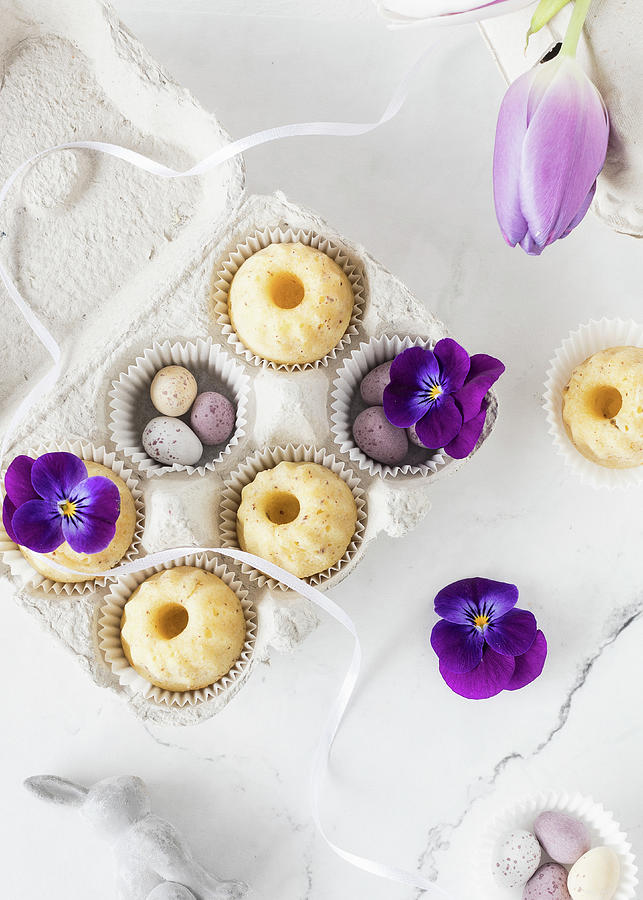 Mini Passion Fruit And Poppyseed Bundt Cakes #1 Photograph by Emma Friedrichs