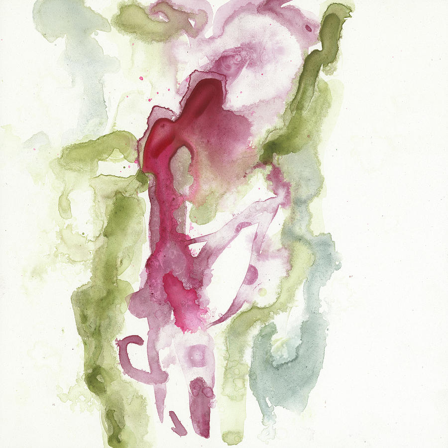 Abstract Painting - Minimalist Fuchsia II #1 by Jennifer Goldberger