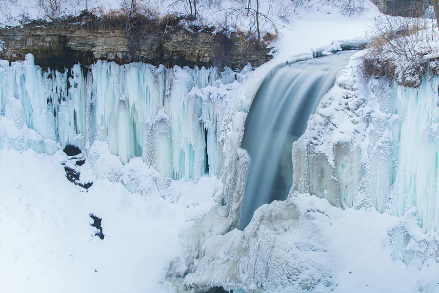 Minnehaha Falls in the winter #2 Photograph by Jay Smith