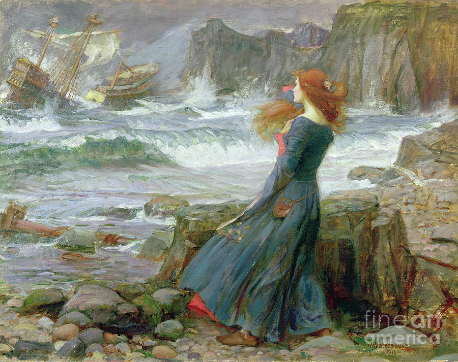 Miranda, 1916 Painting by John William Waterhouse