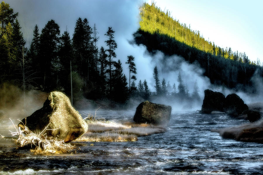 Yellowstone National Park Photograph - Misty Morning #1 by Pete Federico