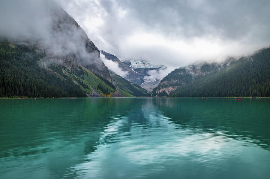 Misty Mountains of Lake Louise #1 Photograph by Andy Konieczny