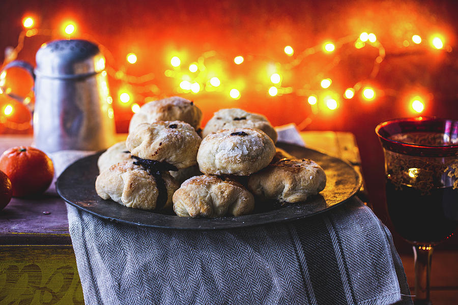 Mocha Mince Pie Eccles Cakes For Christmas #1 Photograph by Lara Jane Thorpe