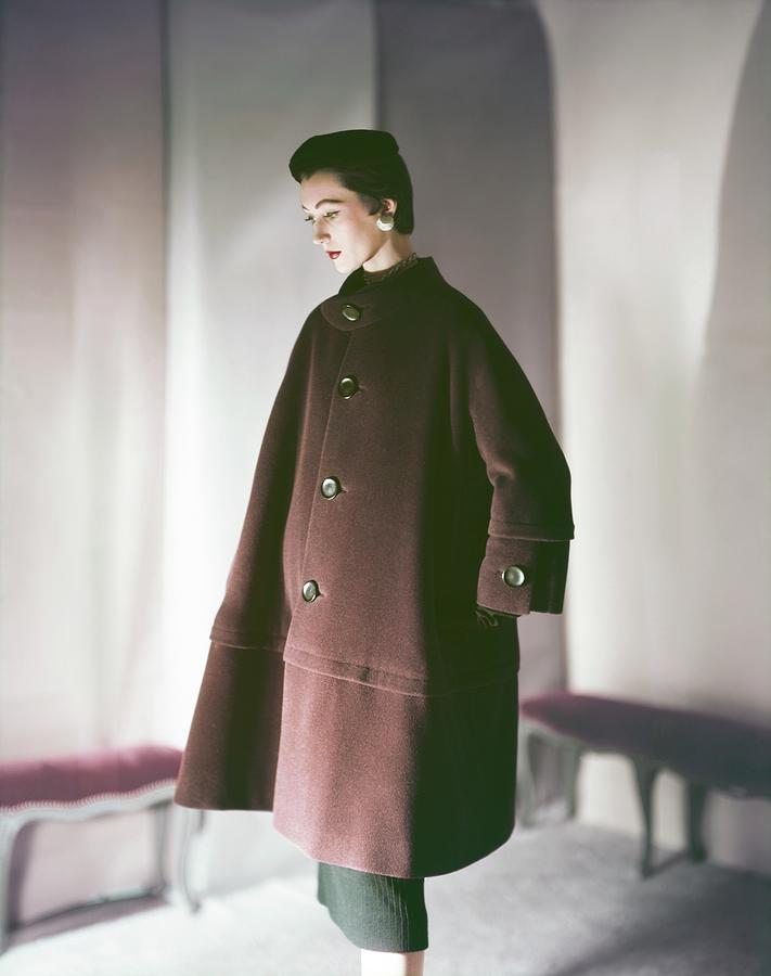 Model In A Ben Zuckerman Coat #1 Photograph by Horst P. Horst