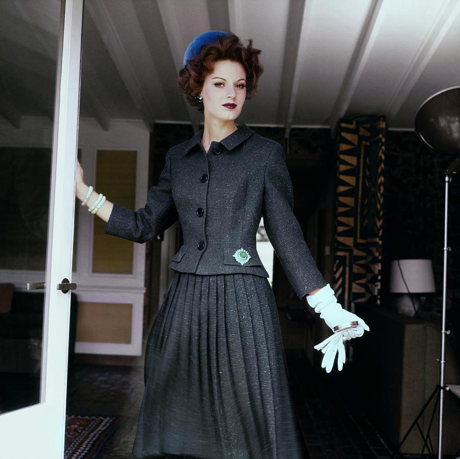 Model In A Handmacher Suit #1 Photograph by Horst P. Horst
