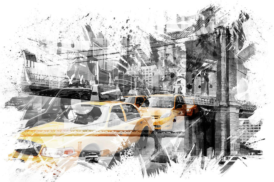 Modern Art NYC Collage  #1 Mixed Media by Melanie Viola