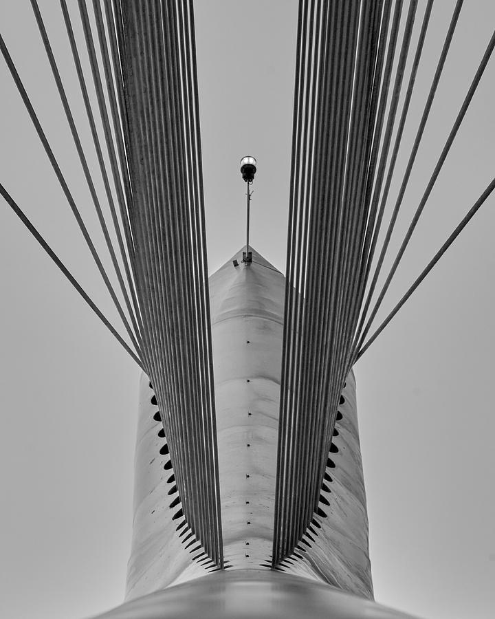 Nature Photograph - Modern Calatrava Bridge Details In Cosenza, Calabria, Italy #1 by Alessandro Mari