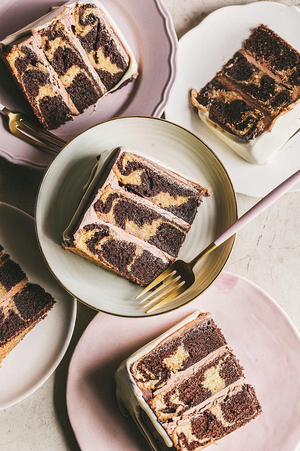 Moerkoffie Cake marbled Coffee Cake, South Africa #1 Photograph by Great Stock!