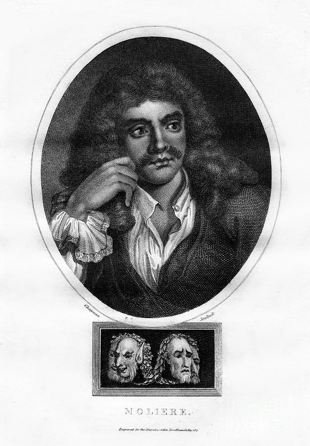 Moliere, French Theatre Writer #1 Drawing by Print Collector