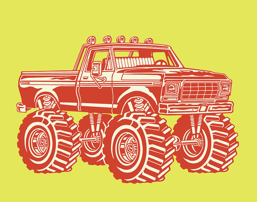Transportation Drawing - Monster Truck #1 by CSA Images