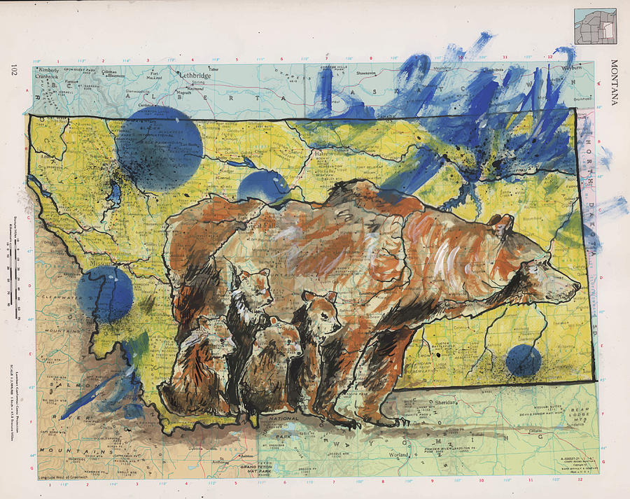Montana Map by Hannah Dean Montana Map by Hannah Dean