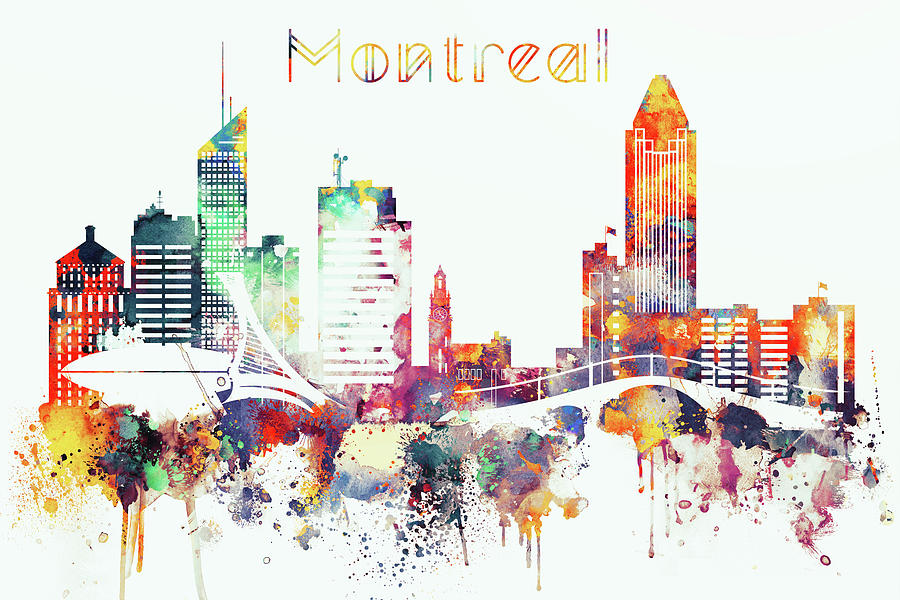 Montreal City Skyline Digital Art by Dim Dom - Fine Art America