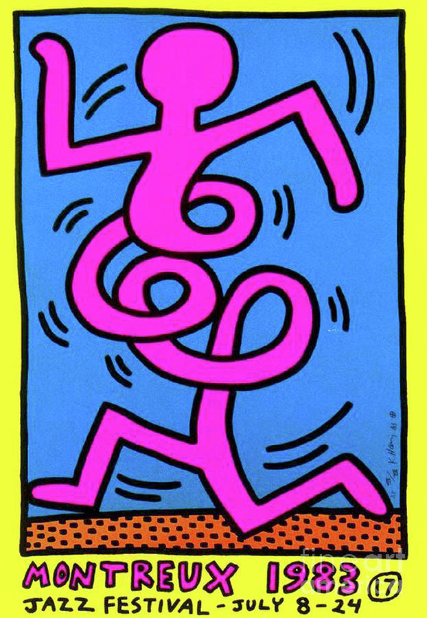 Haring Painting - Montreux #1 by Haring