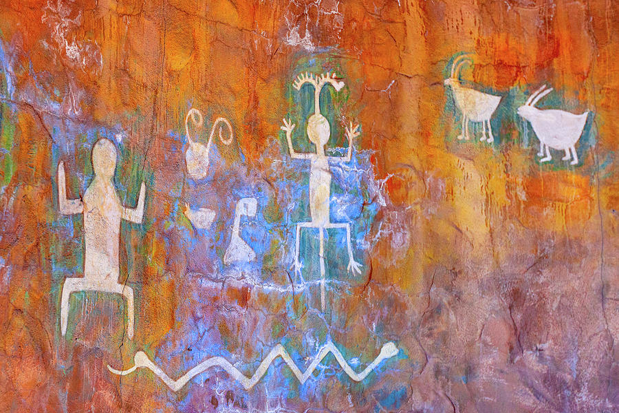 Gran canyon petroglyphs Photograph by Giovanni Allievi