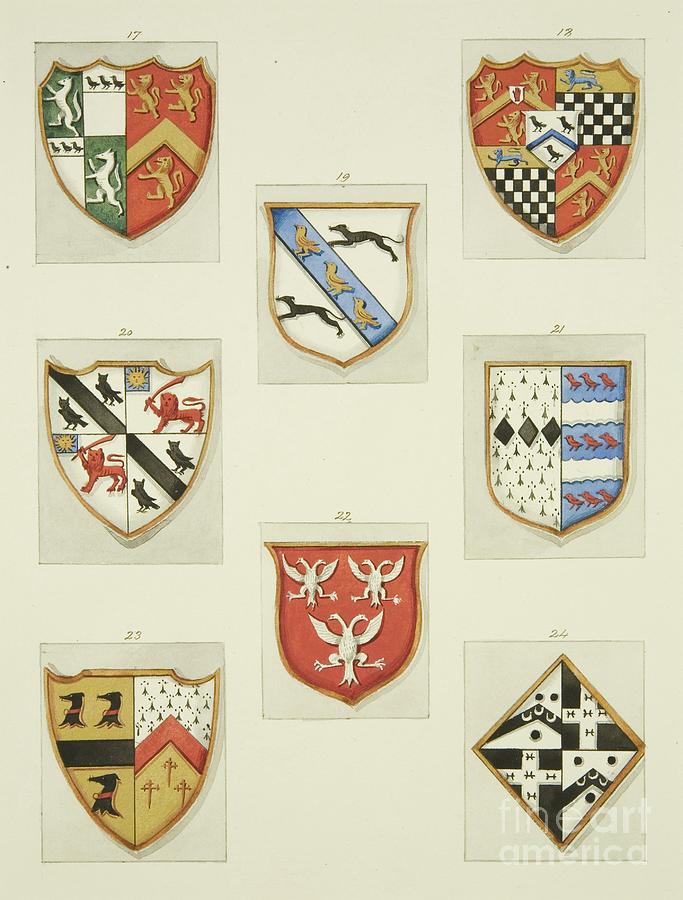 Monumental Coats Of Arms In St Augustine's Church Painting by Joseph ...