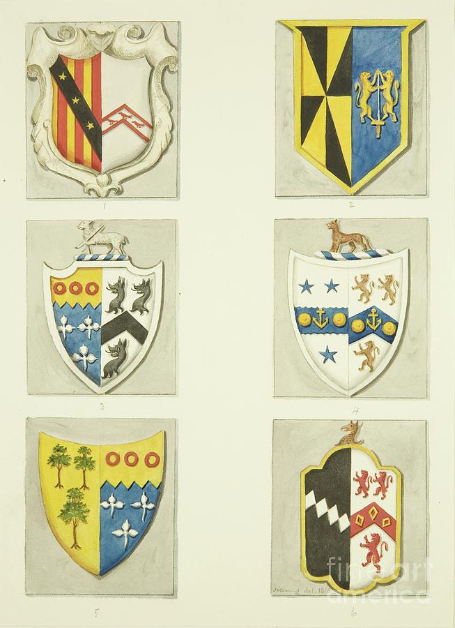 Monumental Coats-of-arms In St Philip's Painting by Joseph Manning ...