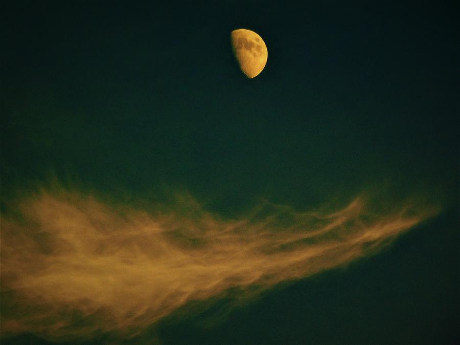 - Moon and Clouds #2 Photograph by THERESA Nye