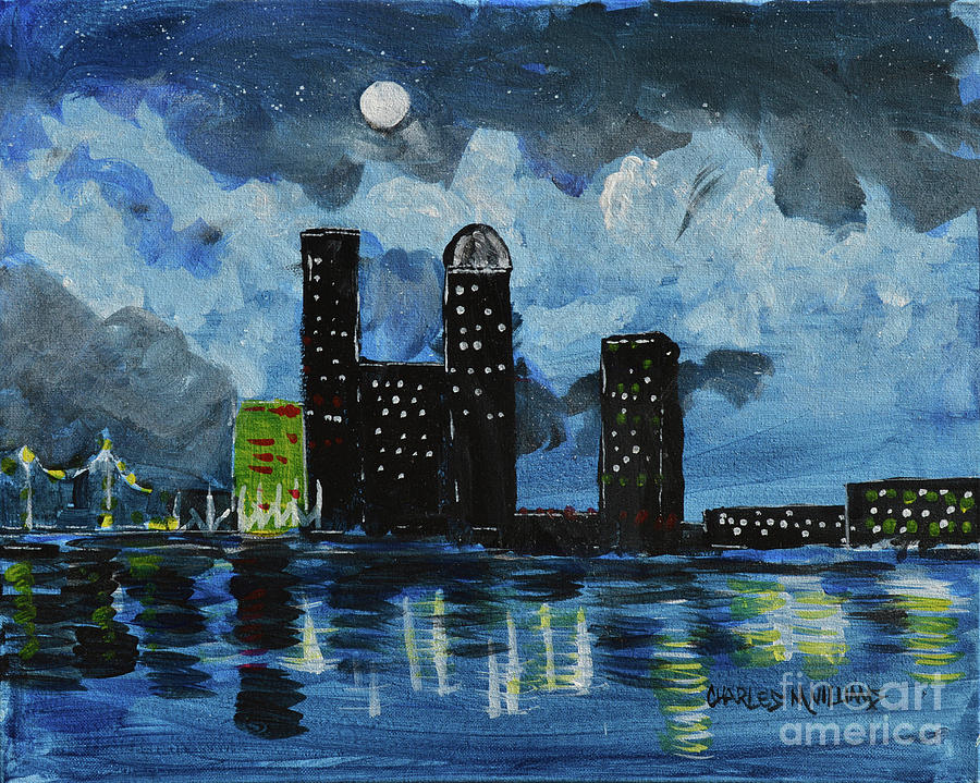 Moonlight Over Louisville Painting