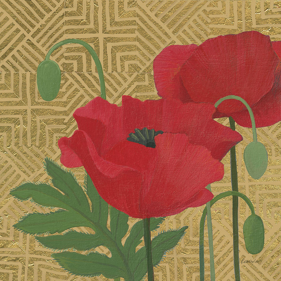 Poppy Painting - More Poppies With Pattern #1 by Kathrine Lovell