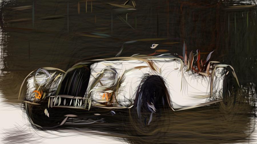 Morgan Roadster Draw #1 Digital Art by CarsToon Concept