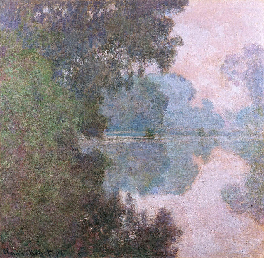 Claude Monet Painting - Morning on the Seine, near Giverny, 1896 #1 by Claude Monet