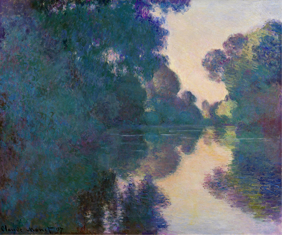 Claude Monet Painting - Morning On The Seine Near Giverny #1 by Claude O. Monet