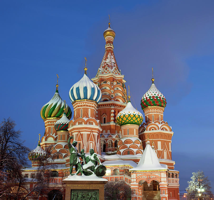 Moscow. St.basil Cathedral, Minin And #1 Photograph by Ferhatmatt
