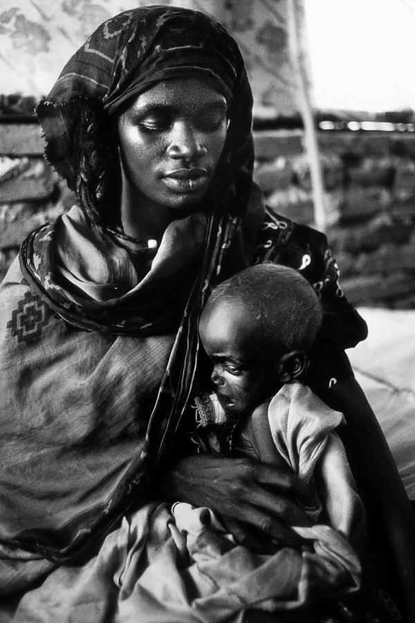 Black And White Photograph - Mother And Son #1 by Nicola Fossella