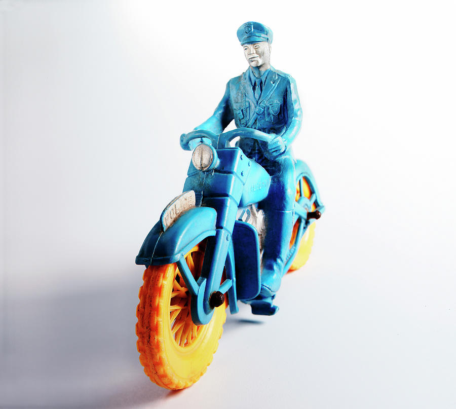 Transportation Drawing - Motorcycle Policeman #1 by CSA Images