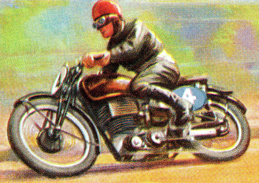 Motorcycle rider #1 Drawing by CSA Images - Fine Art America