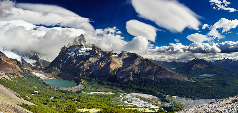 Landscape Photograph - Mount Fitz Roy And Laguna Torre, Los #1 by DPK-Photo