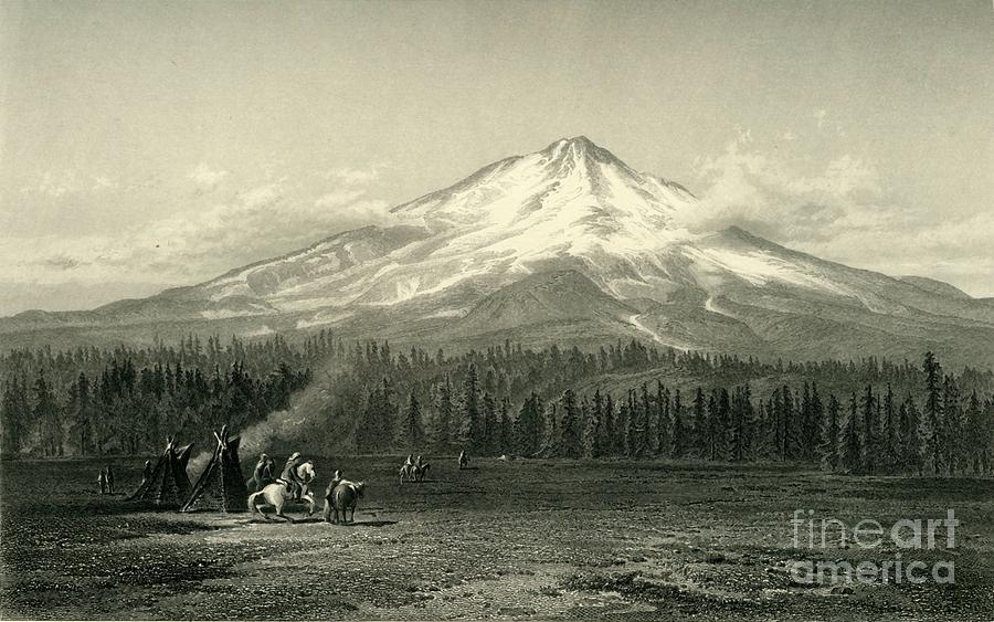 Mount Shasta #1 Drawing by Print Collector